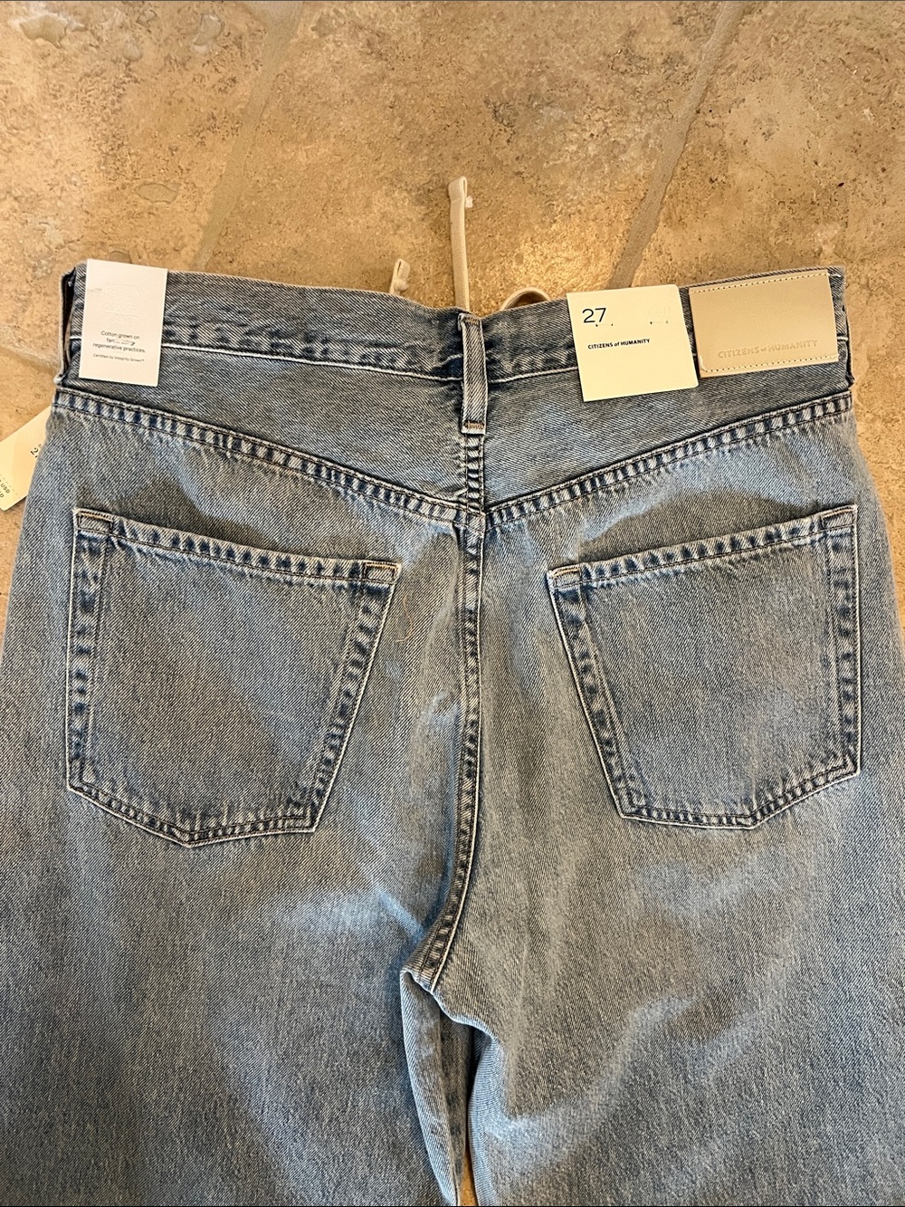 Citizens Of Humanity Light Blue Wide Leg Jeans - Picture 5 of 9